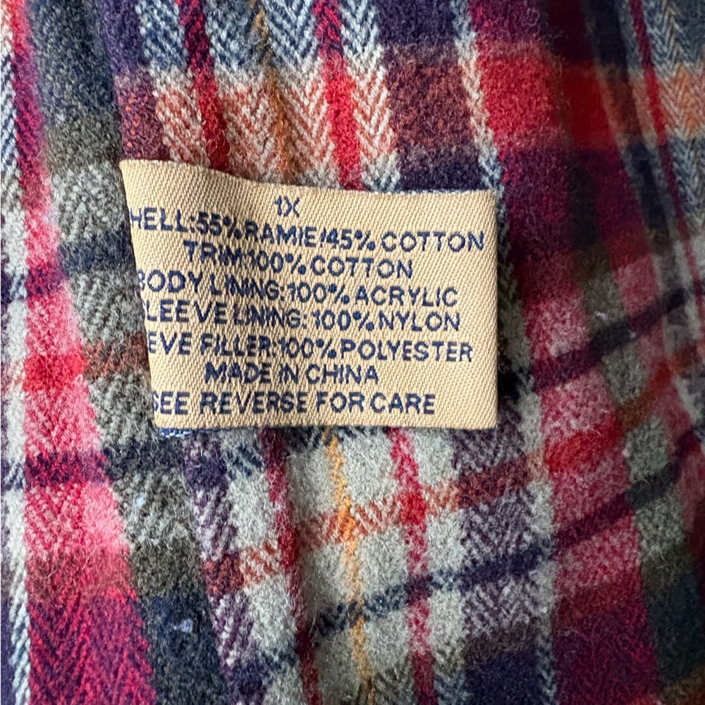 Women's Black Denim Field Jacket with Brown Trim and Flannel Lining - Picture 6 of 9